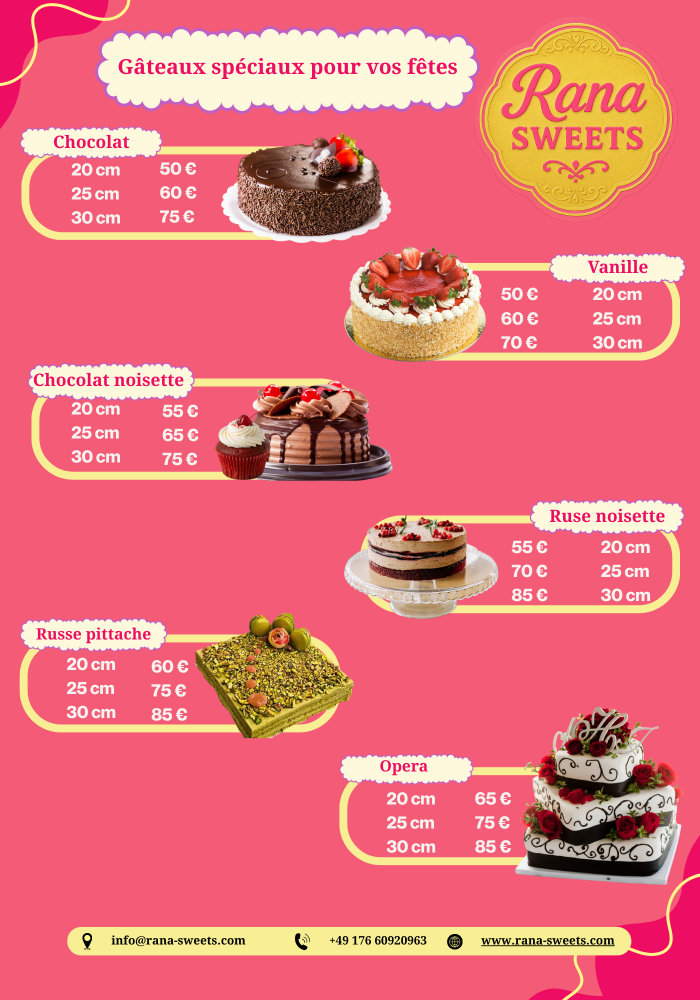 Rana Sweets cakes